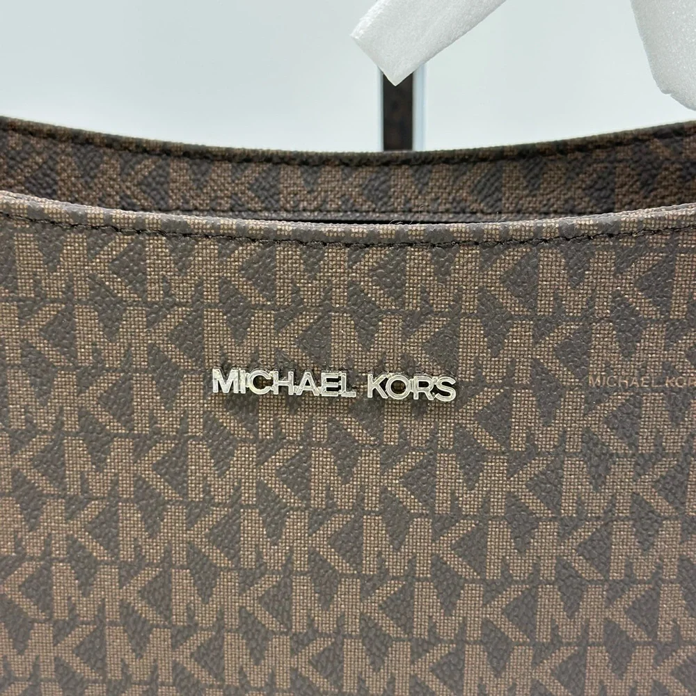 Michael Kors Brown Crossbody Bag with Red Strap